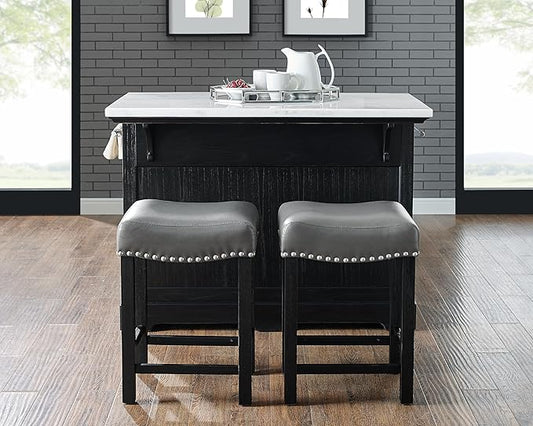 GOWE Aspen - 3 Piece Kitchen Island Set - Black
