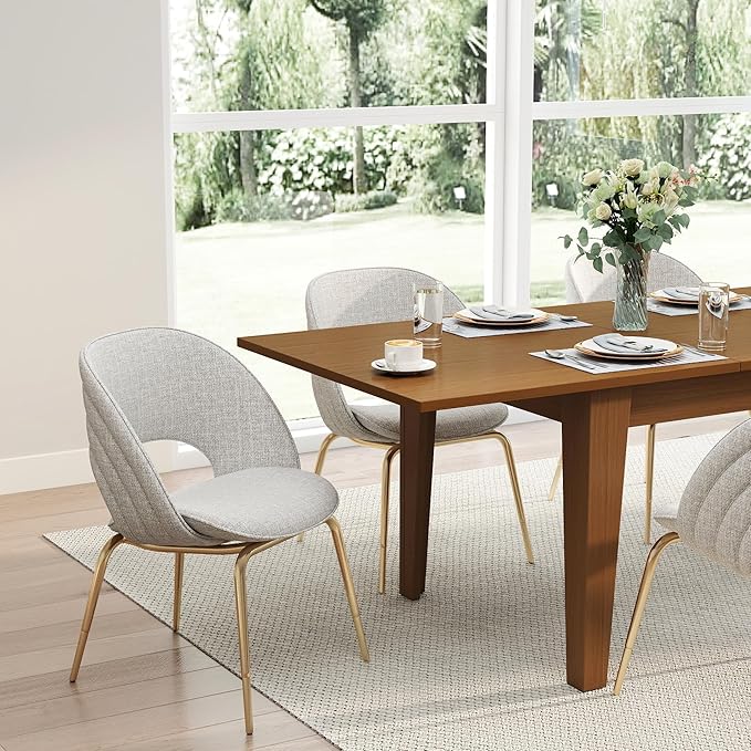 ODC 71" to 106" Extendable Dining Table, Expandable Large Kitchen Table Seats 6-10 People, Space-Saving Woodgrain Dining Room Table & Home Office Conference Desk, Teak