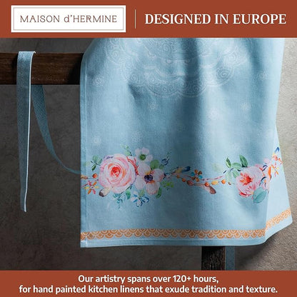 Maison d' Hermine 100% Cotton Apron for women with Pocket Kitchen Chef Apron for Men Cooking Mothers Day Gifts