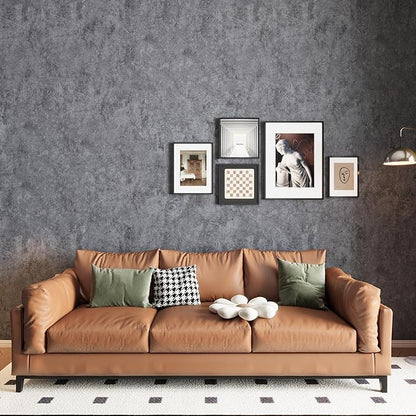 3yecao 16"×118" Thick Dark Blue Grey Concrete Wallpaper Peel and Stick Waterproof Glossy Textured Gray Concrete Contact Paper Vinyl Wrap Self Adhesive Cement Tile Sticker for Countertops Kitchen Walls