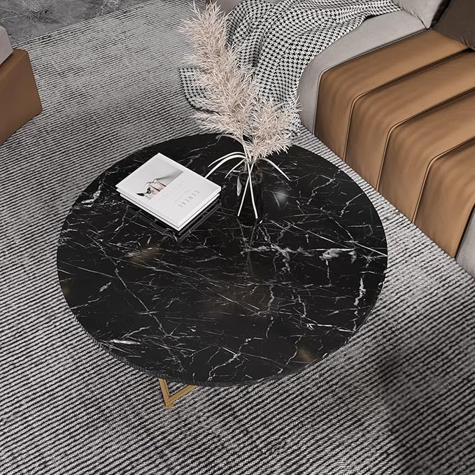 CRE8TIVE Glossy Black Marble Contact Paper Peel and Stick Black Marble Wallpaper Removable Self Adhesive Waterproof Faux Marble Vinyl Wall Paper for Kitchen Bathroom Countertops Desk Locker 12"x354"