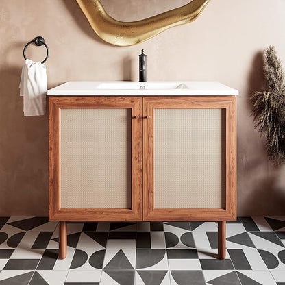 36" Ceramic Vanity Sink Top