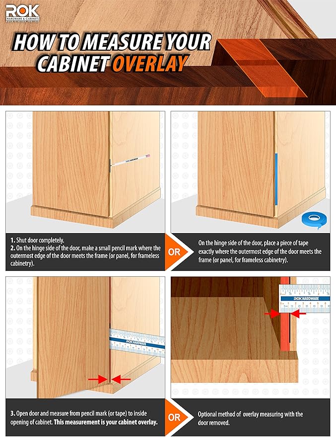DTC 1-1/4" Overlay Soft Close 105 Degree 2 Cam Press in Face Frame Concealed Cabinet Hinge 6-Way Adjustable E8Q115NH (10 Pack)