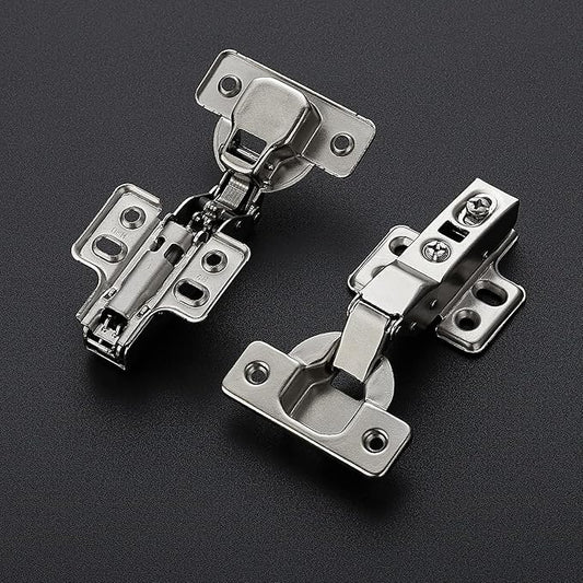 Ravinte 50 Pack 25 Pairs European Kitchen Cabinet Hinges Soft Close Half Overlay Door Heavy-Duty Frameless Adjustable Concealed Cabinet Cup Hinges