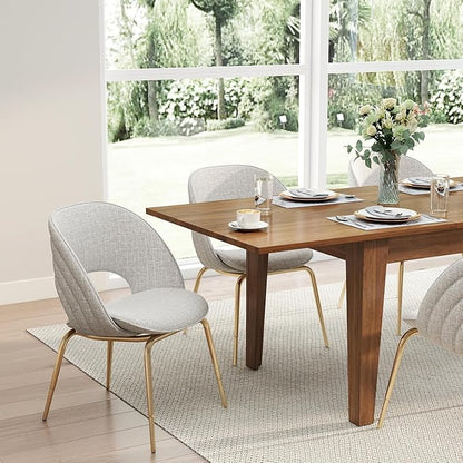 ODC 71" to 106" Extendable Dining Table, Expandable Large Kitchen Table Seats 6-10 People, Space-Saving Woodgrain Dining Room Table & Home Office Conference Desk, Walnut