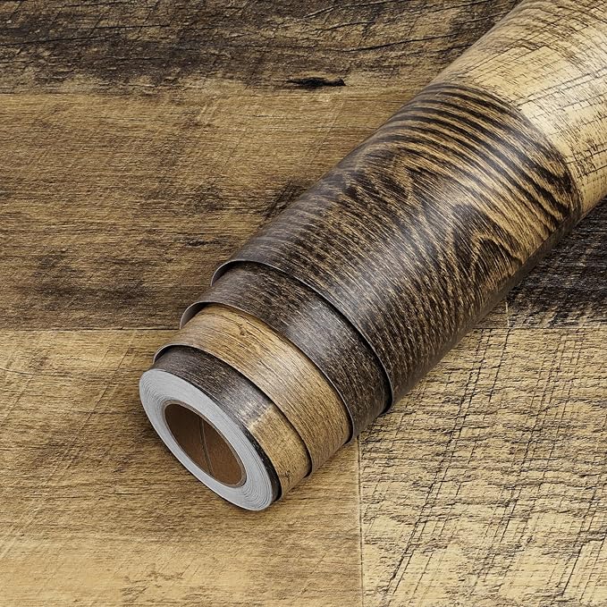 LACHEERY 160x36 Inch Wide Butcher Block Countertop Contact Paper Waterproof Peel and Stick Shiplap Wallpaper Wood Grain Contact Paper for Kitchen Counter Top Countertops Self Adhesive Wood Vinyl Wrap