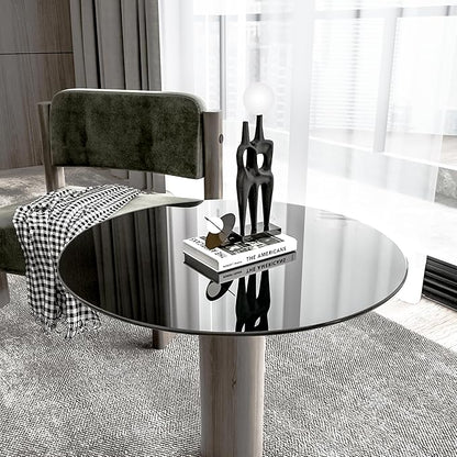 30" Tempered Glass Table Top Round Black Table Surface 1/4'' Thick Pencil Polished Edge Multipurpose for Dining, Coffee, Restaurant and End Table (30 inch-Black)