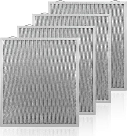 4 Pack S99010430-002 Range Hood Filter 15-3/4" x 13-7/8" x 3/8" Compatible with Broan Nutone Kenmore range hoods,Replaces 4512880 99010430-002 Range Hood Aluminum Grease Filter