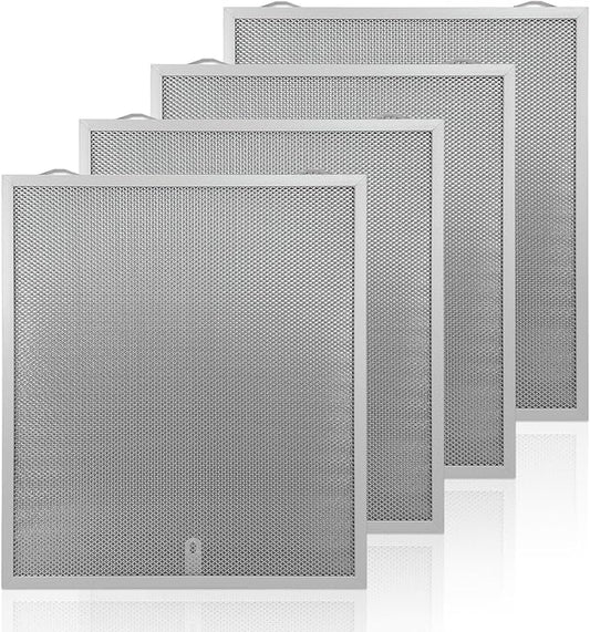 4 Pack S99010430-002 Range Hood Filter 15-3/4" x 13-7/8" x 3/8" Compatible with Broan Nutone Kenmore range hoods,Replaces 4512880 99010430-002 Range Hood Aluminum Grease Filter