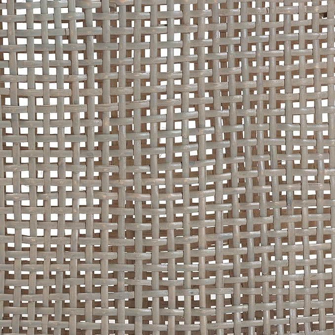 Bali & pari Bella Swivel Rattan Counter Stool with Cushion - Handwoven Wicker Kitchen Island Seating with Backrest and Footrest, French Grey