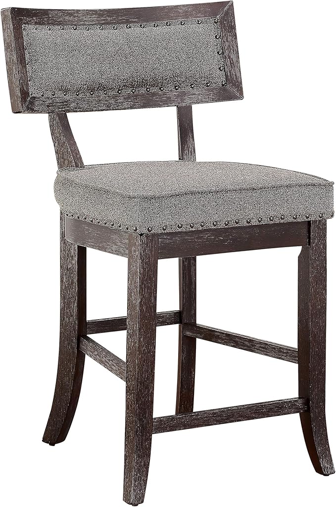 Lexicon Palladium Counter Height Dining Chair (Set of 2), Cherry/Grey