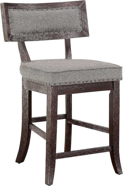 Lexicon Palladium Counter Height Dining Chair (Set of 2), Cherry/Grey