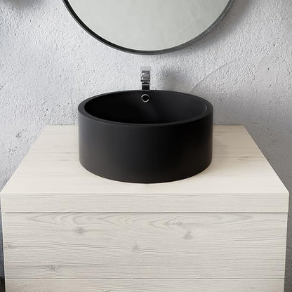 Swiss Madison Well Made Forever, Monaco 16.5” Round Vessel Sink in Matte Black