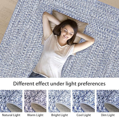 Printed Washable Runner Rug 2x10 Non Slip Bathroom Rugs Modern Soft Bedroom Rug Farmhouse Kitchen Runner Stain Resistant Carpet for Hallway Entryway Rugs 2'x10' Light Blue