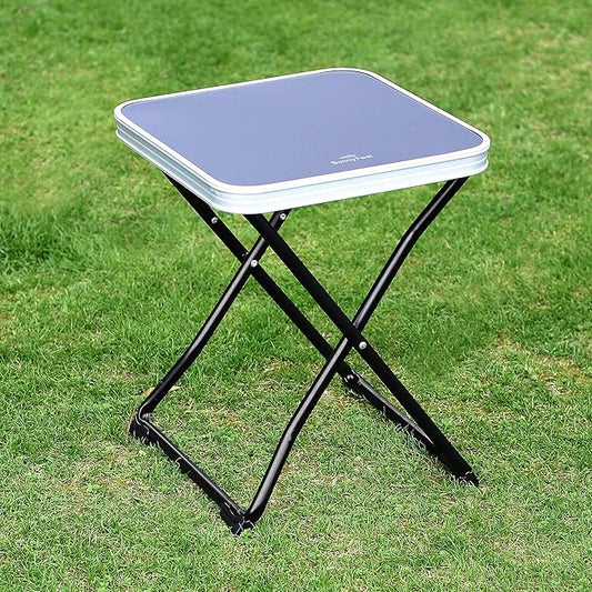 SUNNYFEEL 3 in 1 Folding Camping Table, Stool, and Footrest, Lightweight Portable up to 300 LBS, Easy to Carry for Beach, Fishing, Trip, Picnic, Lawn, Concert Outdoor