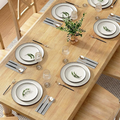 Bush Home 67-Inch Dining Table for 4-6 People, Squire Trestle Farmhouse Rectangular Wood Dining Room Table, Kitchen, Living Room, Sterling Dining Collection, Natural Honey Brown
