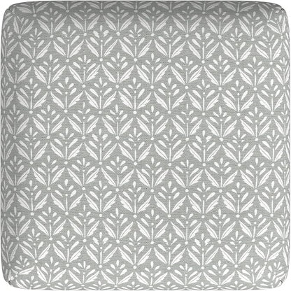 Homepop Home Decor | Modern 24-Inch Counter Stool | Backless Metal Frame Bar Stools Counter Height | Decorative Home Furniture, Light Gray Print