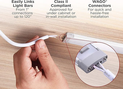BLACK+DECKER LEDUC-25JUMP Push Wire 25' Jumper Wire Spool for Under Cabinet Lighting, White (Pack of 2)