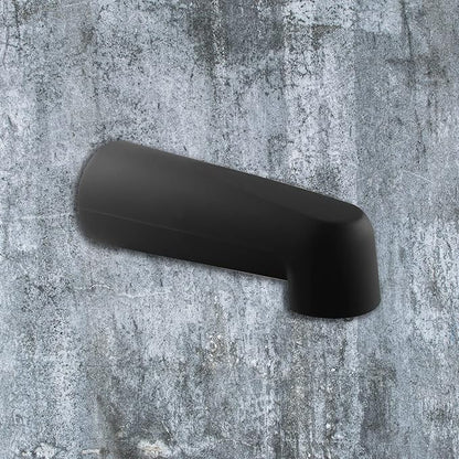 SENTO Black Metal Bathroom Tub Spout Without Diverter, Heavy Duty, 7 Inches 1/2'' IPS Inside Thread, Matte Black