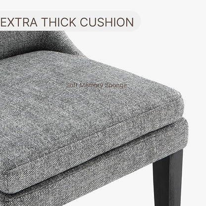 KISLOT Upholstered Dining Chairs Modern Sidechair Performance Fabric High Back Armlesschair for Diningroom Kitchen,Dark Grey,Set of 2(1 Box)