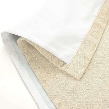 Lush Decor Linen Button Window Curtain Panel, Single, 40" W x 84" L, Dark Linen - Country Curtains, Rustic Décor, Color Block Modern Farmhouse Curtains for Living Room, Dining Room (Pack of 6)