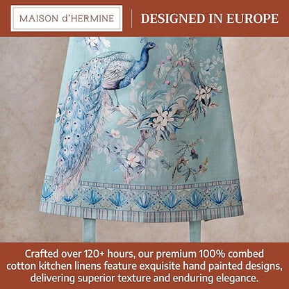 Maison d' Hermine 100% Cotton Apron for women with Pocket Kitchen Chef Apron for Men Cooking Mothers Day Gifts