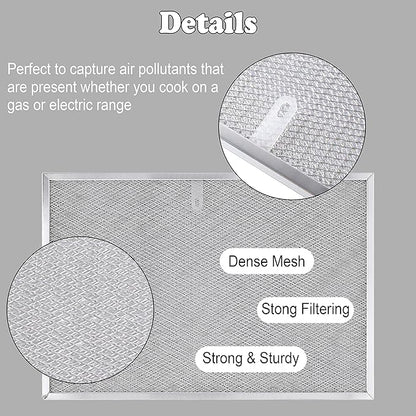 Wadoy BPS1FA36 Range Hood Filter 11-3/4" X 17-1/4" X 3/8", 2 Pack Aluminum Mesh Grease Range Hood Filter with Blue Protective Film (𝐂𝐚𝐧 𝐛𝐞 𝐭𝐨𝐫𝐧 𝐨𝐟𝐟) Compatible with Broan Nutone 99010300E