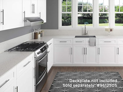 Pfister Pfirst Series Kitchen Faucet, Single Handle Pull-Down Sprayer High Arc Stainless Steel Finish 1 or 3 Hole Installation CALGreen Water Efficient Sink Faucet, G529PF2S