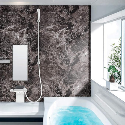 Livelynine 15.8x394 Dark Marble Wallpaper Peel and Stick Marble Contact Paper Countertops Waterproof Kitchen Cabinet Wallpaper Bathroom Counter Top Vinyl Wrap Desk Laminate Countertop Self Adhesive