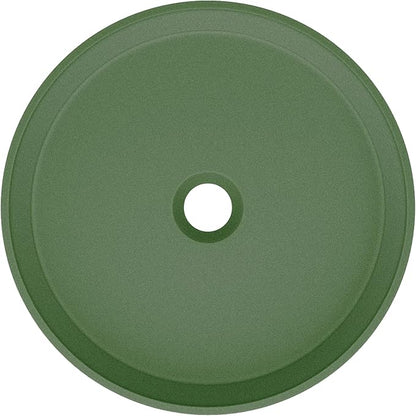 Swiss Madison Lisse 14.5" Concrete Round Vessel Sink in Matte Royal Green
