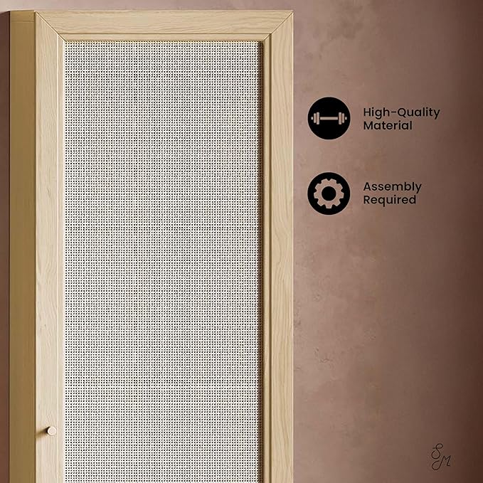 Classe 15.5 x 15 x 60 Freestanding Linen Cabinet in Natural Oak