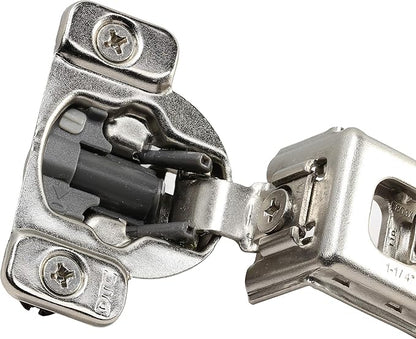 DTC 1-1/4" Overlay Soft Close 105 Degree 2 Cam Press in Face Frame Concealed Cabinet Hinge 6-Way Adjustable E8Q115NH (25 Pack)