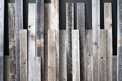 Rustic Farmhouse Reclaimed Barn Wood Bundle | 47 inch | Wood Plank | Wall Panels | Remodeling| DIY | Repurposed | Decoration | Shiplap | Natural Weathered Gray | Pack of 6 Planks