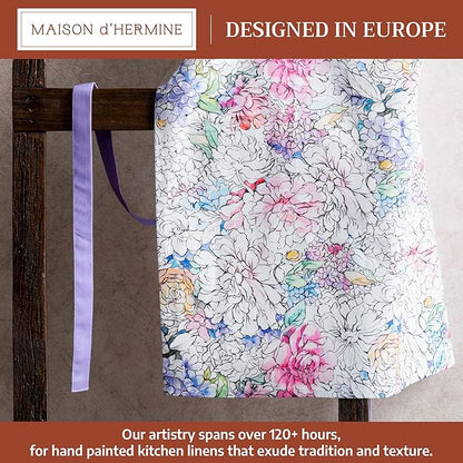Maison d' Hermine 100% Cotton Apron for women with Pocket Kitchen Chef Apron for Men Cooking Mothers Day Gifts