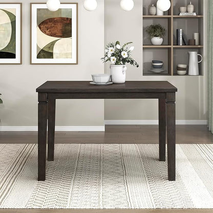Lexicon Modern Counter Height Dining Table, Expandable Wooden Kitchen Table with Removable Leaf, Space Saving, Seats for 4-6 People, for Home, Dining Room, 36 Inch-54 Inch, Dark Espresso