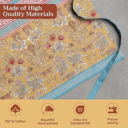 Maison d' Hermine 100% Cotton Apron for women with Pocket Kitchen Chef Apron for Men Cooking Mothers Day Gifts
