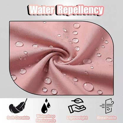 TOSHE Kitchen Apron Waterdrop Resistant Cotton Apron with adjustable Aprons for Women with Pockets 10 Color option Cooking Powder Pink Apron (Powder Pink)