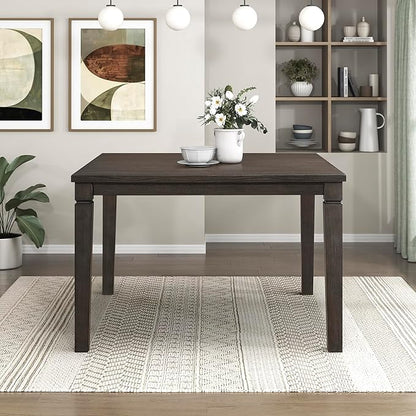 Lexicon Modern Counter Height Dining Table, Expandable Wooden Kitchen Table with Removable Leaf, Space Saving, Seats for 4-6 People, for Home, Dining Room, 36 Inch-54 Inch, Dark Espresso