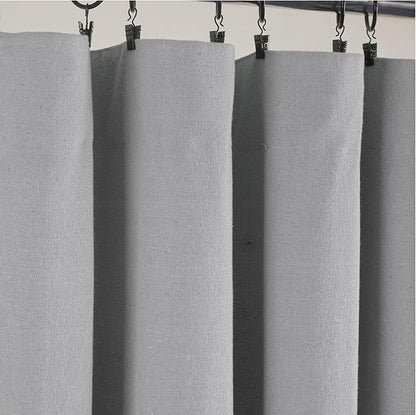Lush Decor Linen Button Window Curtain Panel, Single, 40" W x 84" L, Dark Gray & White - Country Curtains - Rustic Decor - Color Block Modern Farmhouse Curtains For Living Room, Bedroom & Dining Room