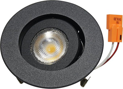 NICOR Lighting DLG2-10-120-3K-BK Adjustable Downlight, Black