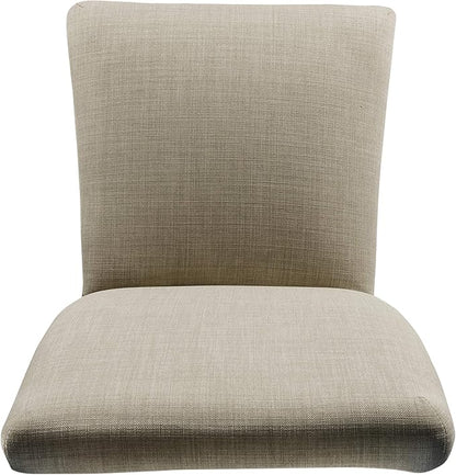 Homepop Home Decor | Classic Upholstered Parsons Dining Chairs | Set of 2 Accent Dining Chairs with Nailhead Trim, Natural Linen