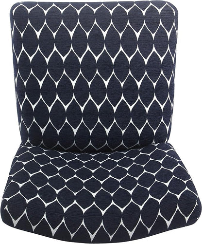 HomePop Upholstered Counter Height Barstool, 29-inch, Textured Navy
