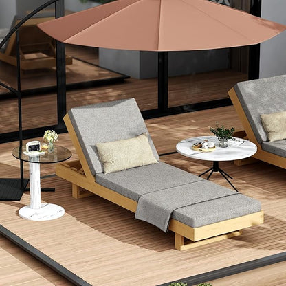 Hooseng Set of 2 Round Coffee Tables, Faux Marble Top and Modern Tempered Transparent Glass Top,Perfect for Living Room,Cafe,Home,and Office(Coffee Table+Side Table)