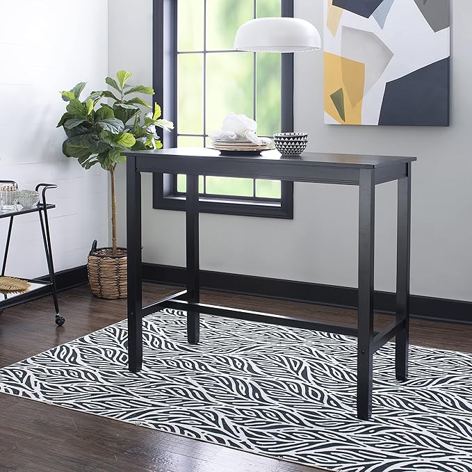Linon 42 inch Bar Height Pub Claridge Table, Black