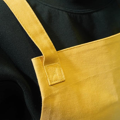 100% Cotton Kitchen Apron with 2 Pockets – Adjustable Chef Apron for Cooking Baking BBQ – Unisex Apron