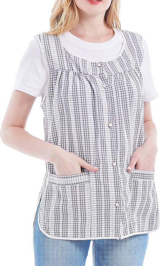 Nanxson Cobbler Aprons for Women with Pockets Smock Apron with Buttons for Cooking Chef Kitchen CF3152