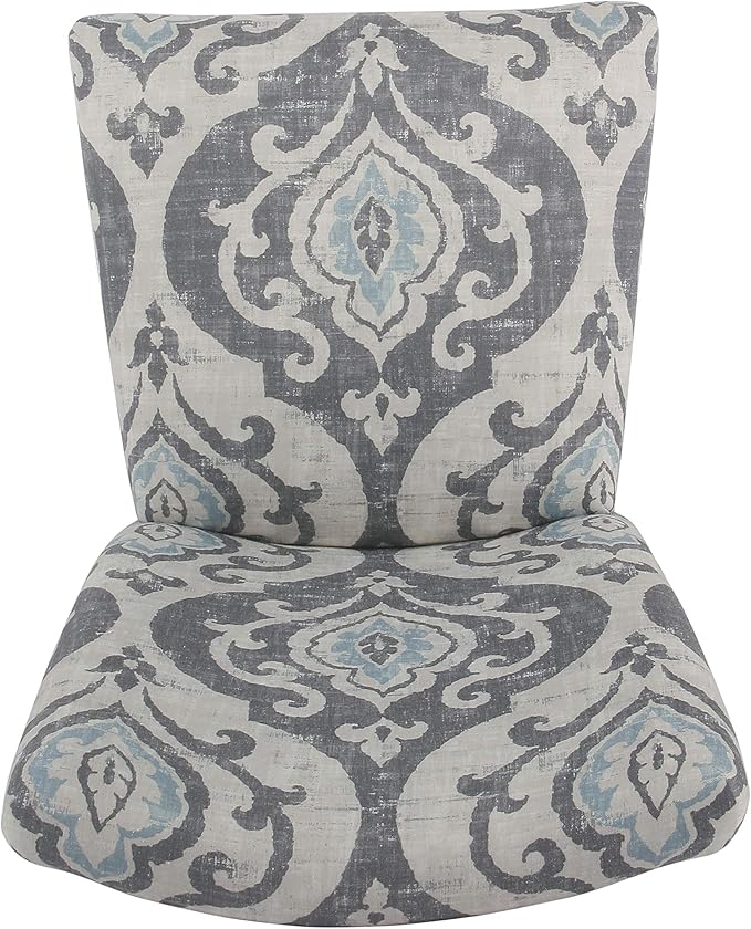 HomePop Parsons Classic Upholstered Accent Dining Chair, Set of 2, Suri Blue