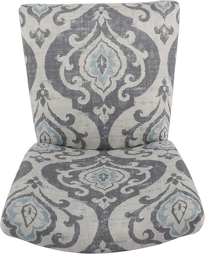 HomePop Parsons Classic Upholstered Accent Dining Chair, Set of 2, Suri Blue