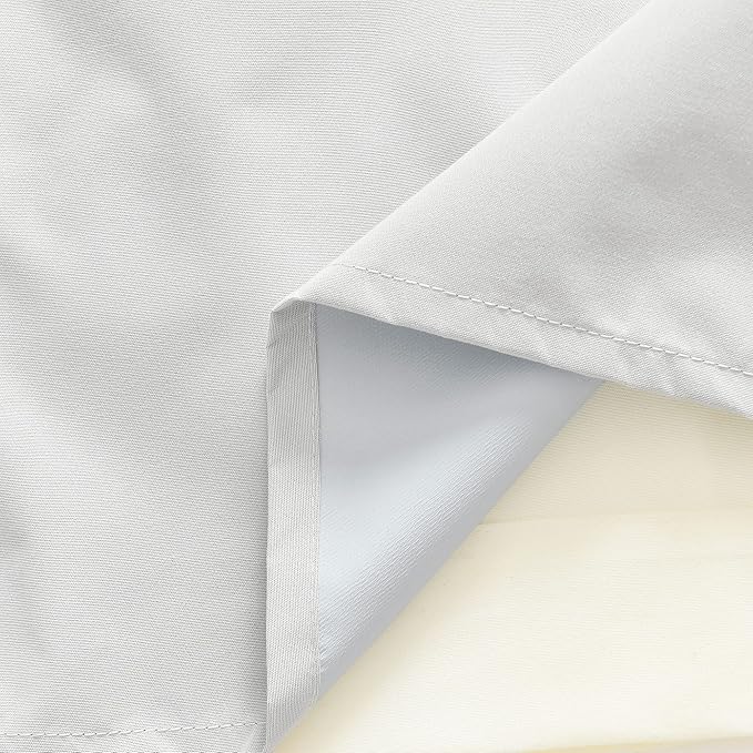 Lush Decor Allison Ruffle 100% Blackout Window Curtain Single 40" W x 84" L Ivory - Cream Blackout Curtains for Bedroom or Nursery - Coquette Curtains