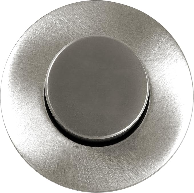Westbrass ASB-RB3-07 Sink Top Waste Disposal Replacement Air Switch Trim Only, Raised Button, Satin Nickel